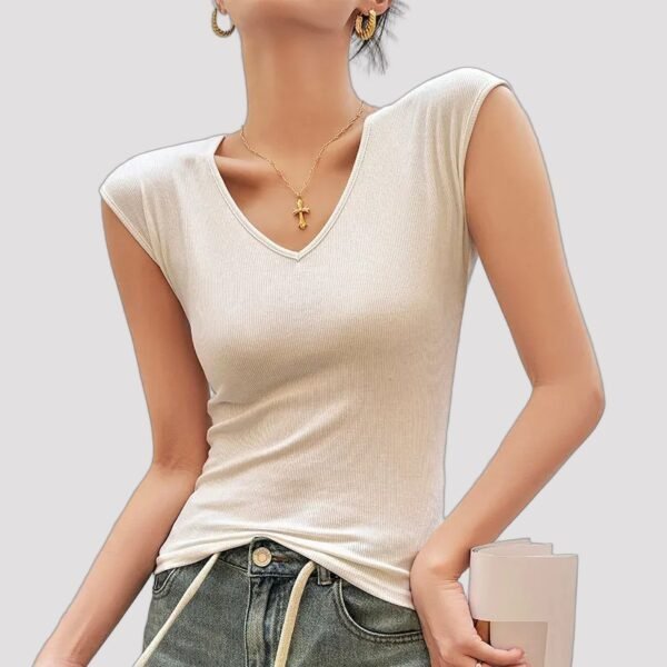 Women’s V-Neck Slim Fit Summer T-Shirt