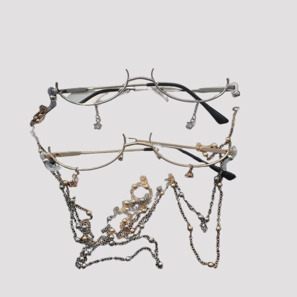Women’s Water Drop Half-Frame Fashion Glasses
