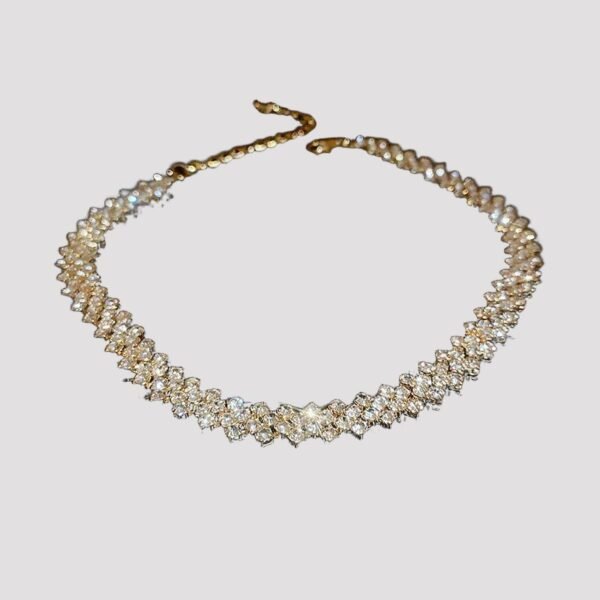 Women’s Gold-Tone Rhinestone Choker Necklace